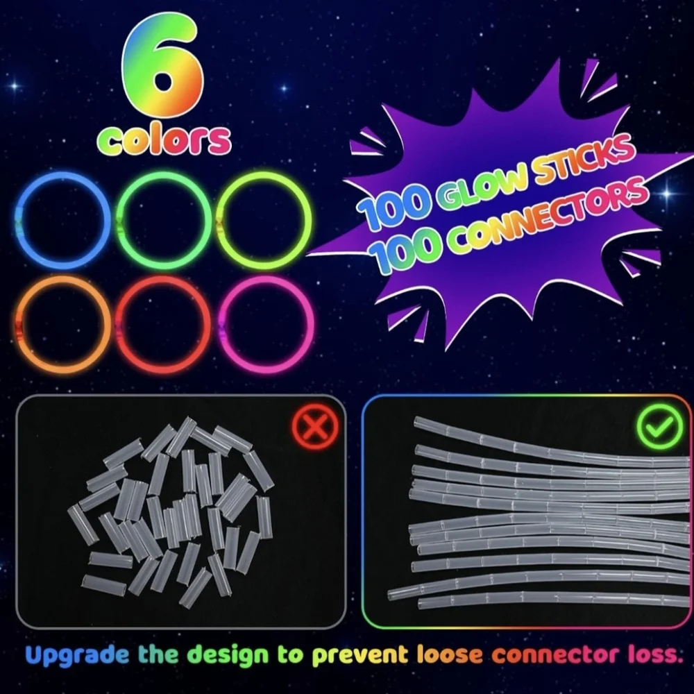 Glow Sticks Party Pack 100